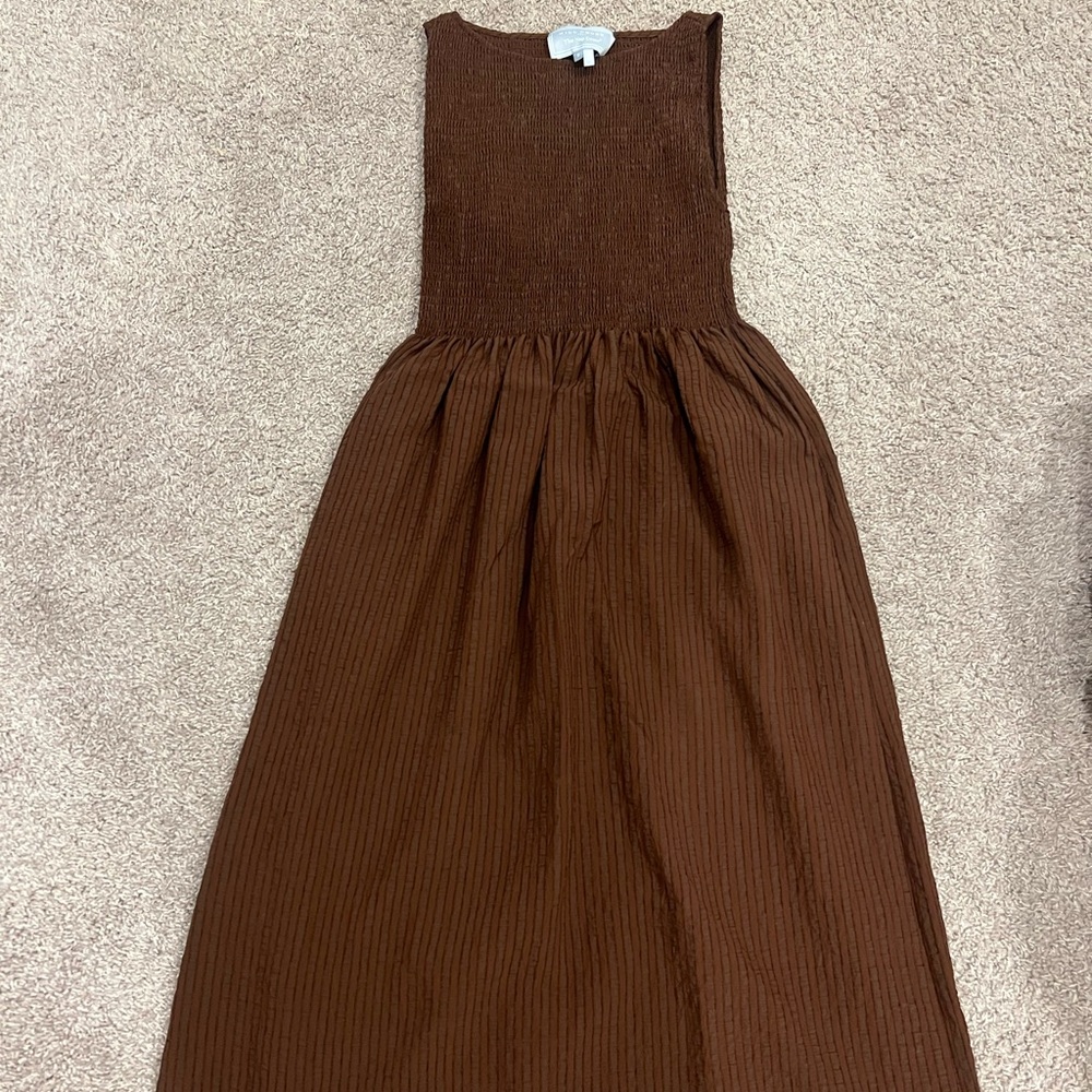 Hill House Brown Sleeveless Dress